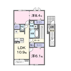 2LDK 間取り図