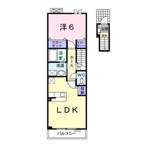 1LDK 間取り図