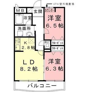 2LDK 間取り図