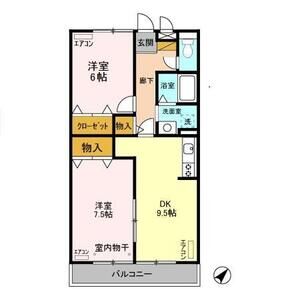 2DK 間取り図