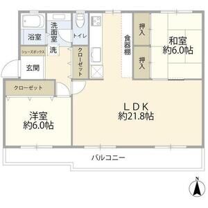 2LDK 間取り図