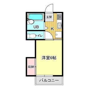 1K 間取り図