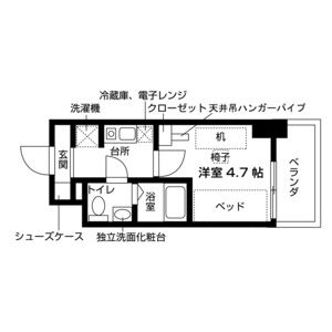 ワンルーム 間取り図