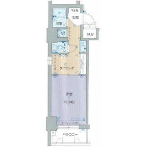1K 間取り図