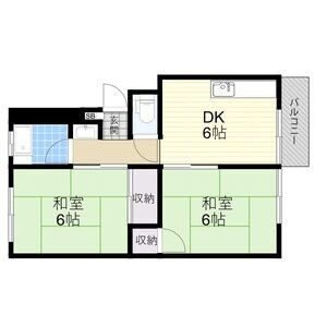 2DK 間取り図