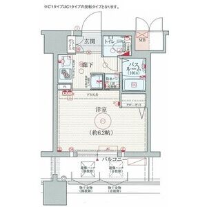 1K 間取り図