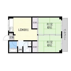 2DK 間取り図
