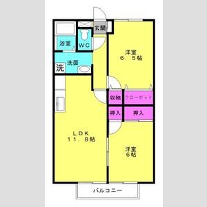 2LDK 間取り図
