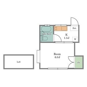 1K 間取り図