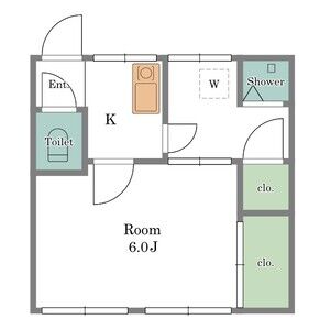 1K 間取り図