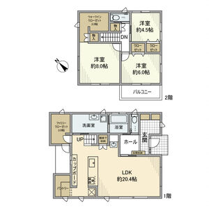 3LDK 間取り図