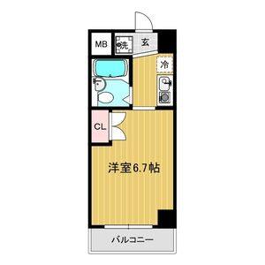 1K 間取り図
