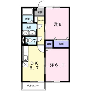 2DK 間取り図