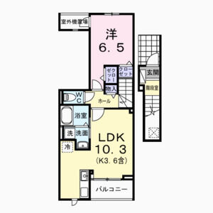 1LDK 間取り図