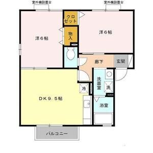 2DK 間取り図