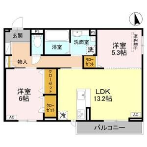2LDK 間取り図
