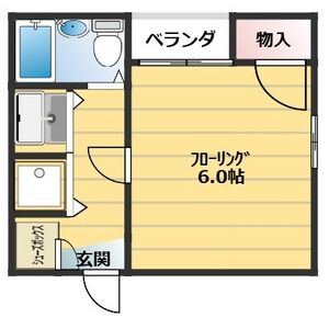 1K 間取り図