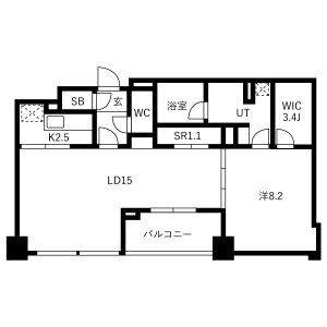 1LDK 間取り図