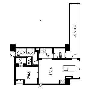1LDK 間取り図