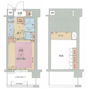 1K 間取り図