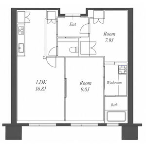 2LDK 間取り図