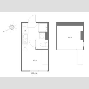 ワンルーム 間取り図