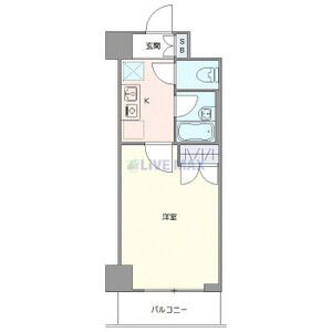 1K 間取り図