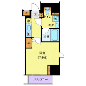 1K 間取り図
