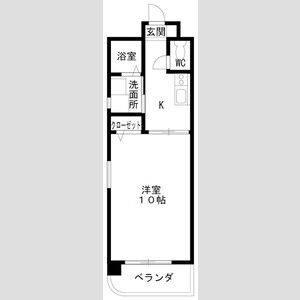 1K 間取り図