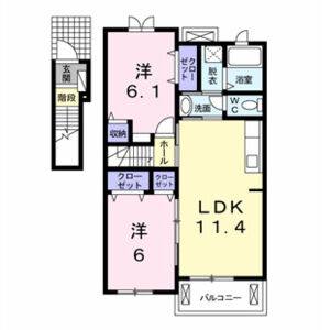 2LDK 間取り図