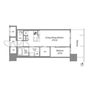1LDK 間取り図