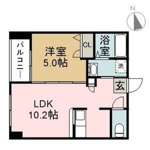 1LDK 間取り図