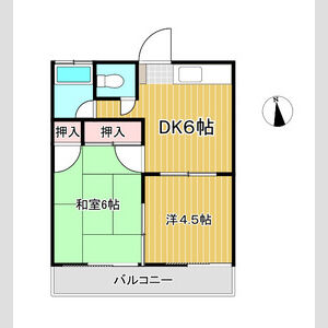 2DK 間取り図