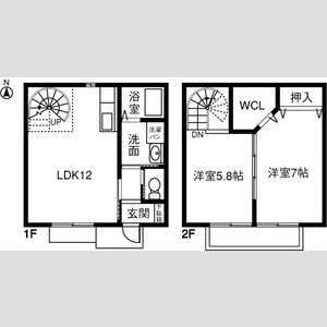 2LDK 間取り図