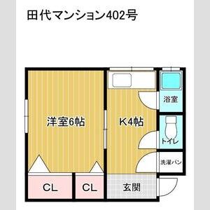 1DK 間取り図