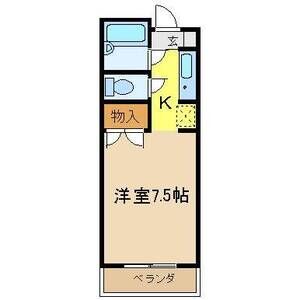 1K 間取り図
