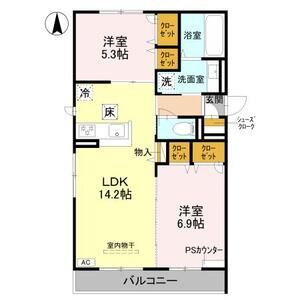 2LDK 間取り図