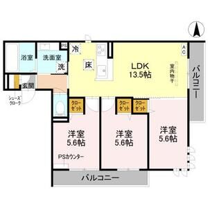 3LDK 間取り図