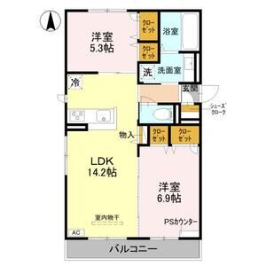 2LDK 間取り図