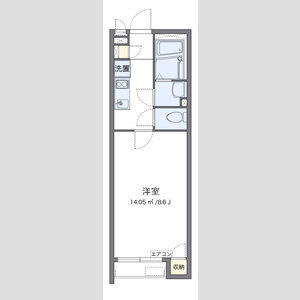 1K 間取り図