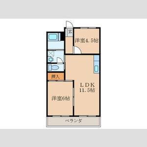 2LDK 間取り図