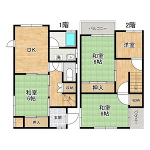 4DK 間取り図