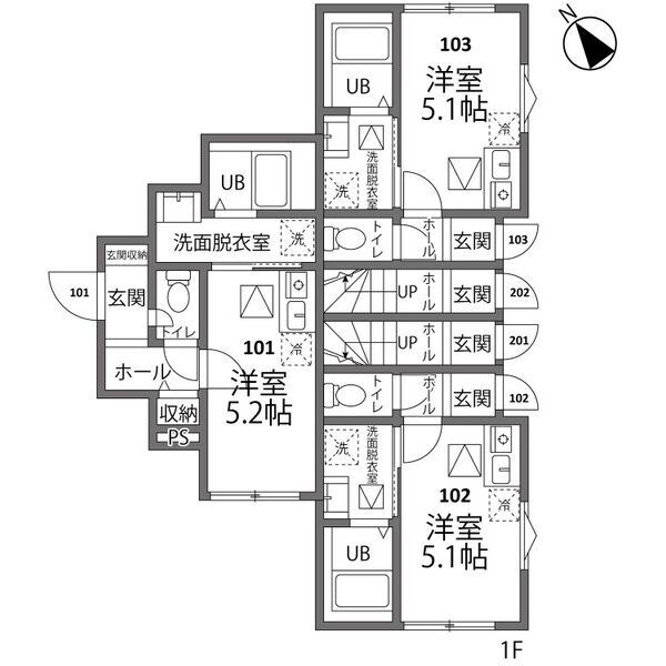 ワンルーム 間取り図