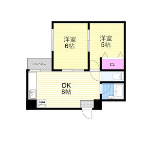 2DK 間取り図