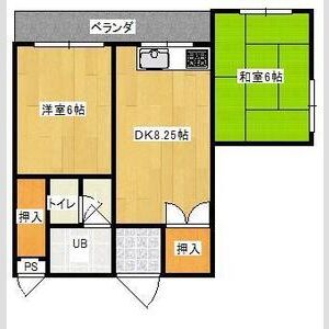 2DK 間取り図