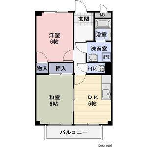 2DK 間取り図