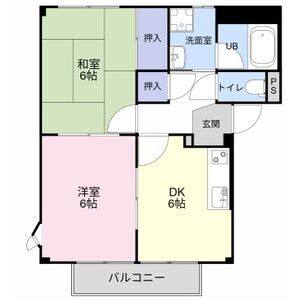 2DK 間取り図