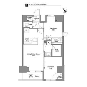 2LDK 間取り図