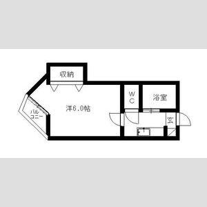 1K 間取り図