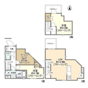 2LDK 間取り図